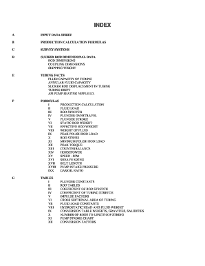 Sucker Rod Pumping System Design Form