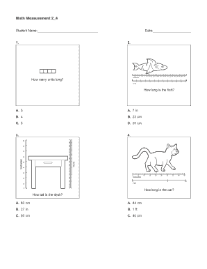 Math Measurement Worksheet