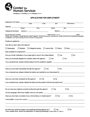 Application for Employment