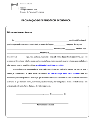 Declaração de Dependência Econômica