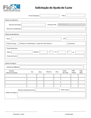 Solicitação de Ajuda de Custo