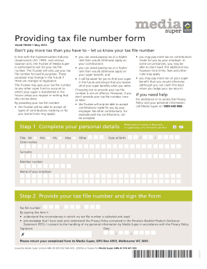 Tax File Number Form