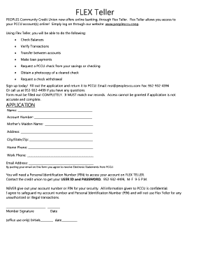 Flex Teller Online Banking Application