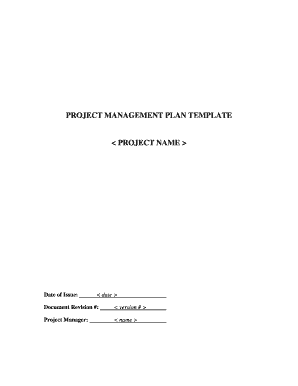 Project management template pdf - Project Management Plan bTemplateb - the Mastering Project bb