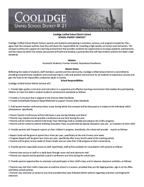 Coolidge Unified School District School-Parent Compact