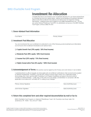 Investment Re-Allocation Form