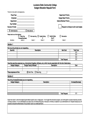 Louisiana Delta Community College Budget Allocation - ladelta