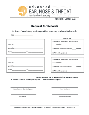 Medical Records Release Form
