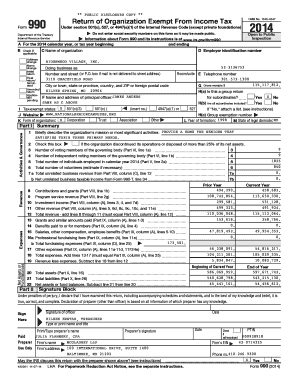 IRS Form 990 2014