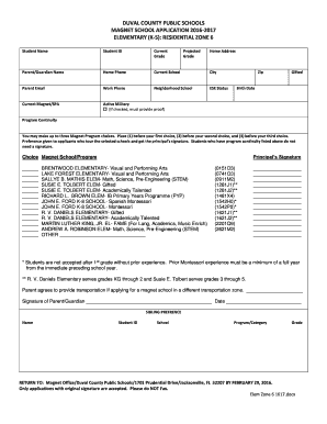 Duval County Magnet School Application