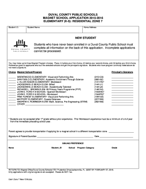 Duval County Magnet School Application