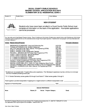 Duval County Magnet School Application