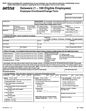 Employee Enrollment Change Form