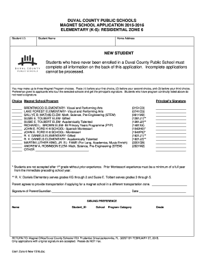 Duval County Magnet School Application