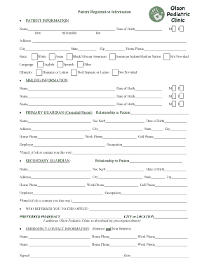 Patient Registration Form