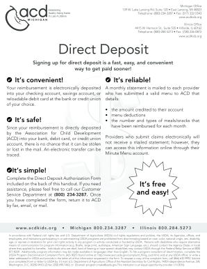 Direct Deposit Authorization Form