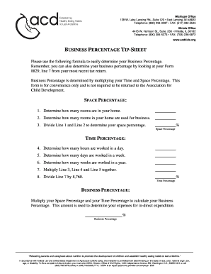 Business Percentage Calculation Form