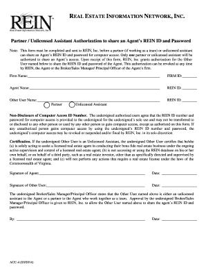 Partner Unlicensed Assistant Authorization to share an