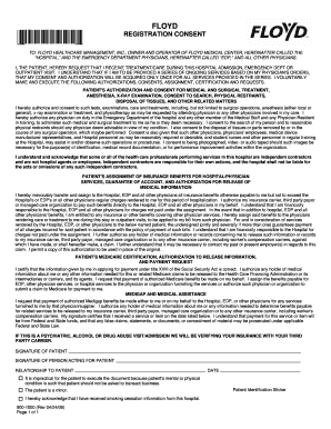 Floyd Medical Center Registration Consent Form