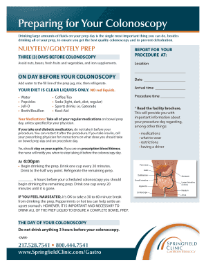 Colonoscopy Prep Instructions
