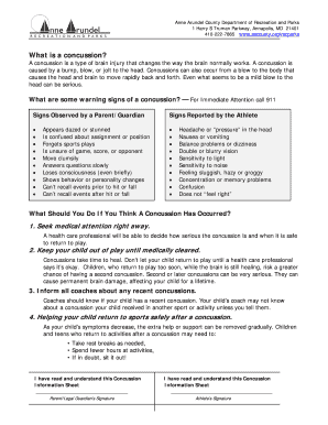 Concussion Information Sheet