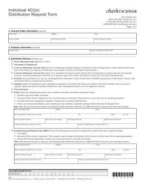 Individual 401(k) Distribution Request Form