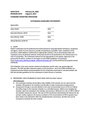 Euthanasia Guidelines for Rodents