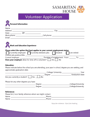 Volunteer Application Form