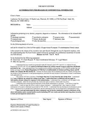 Authorization for Release of Confidential Information