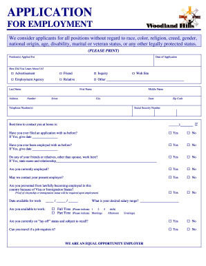 Employment Application Form