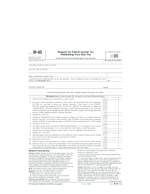 Form W-4S Withholding From Sick Pay
