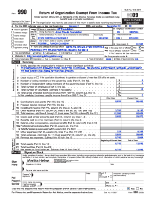 Form 990 Return of Organization Exempt From Income Tax