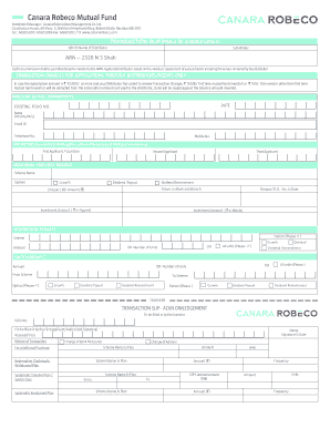 Canara Robeco Mutual Fund Transaction Slip