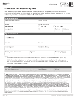 Convocation Information - Diploma