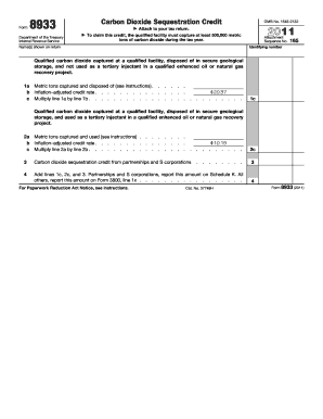 IRS Form 8933 Carbon Dioxide Sequestration Credit