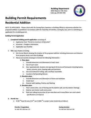 Building Permit Application for Residential Addition