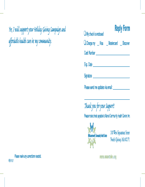 Holiday Giving Campaign Support Form