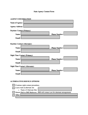 State Agency Contact Form