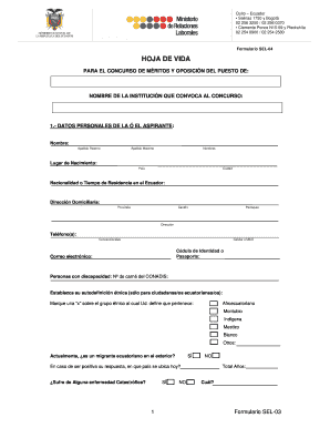 Formulario SEL-04