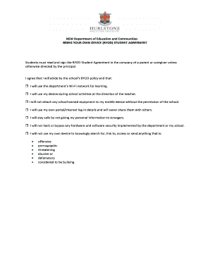 NSW BYOD Student Agreement