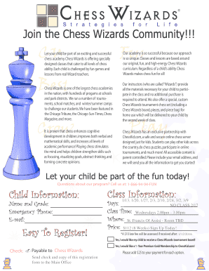 Chess Wizards Registration Form