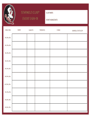 Event Sign-In Form