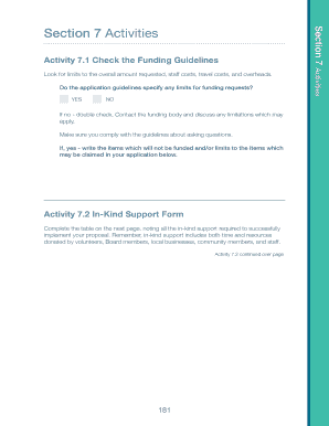 Funding Application Budget Template
