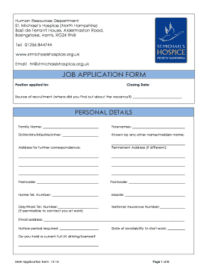 Job Application Form