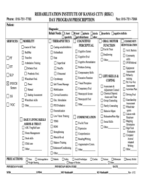 Day Program Prescription