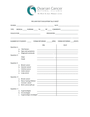 Medical Evaluation Tally Sheet