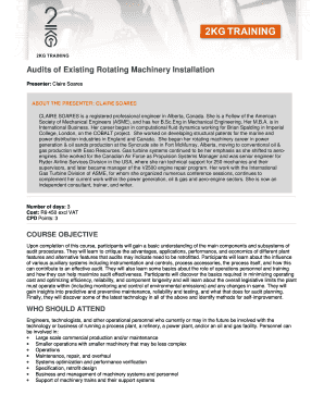 Audits of Existing Rotating Machinery Installation Brochure 2014 - 2kg co