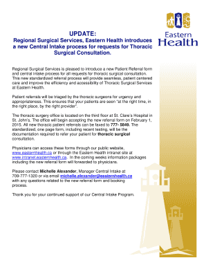Request for Thoracic Surgical Consultation
