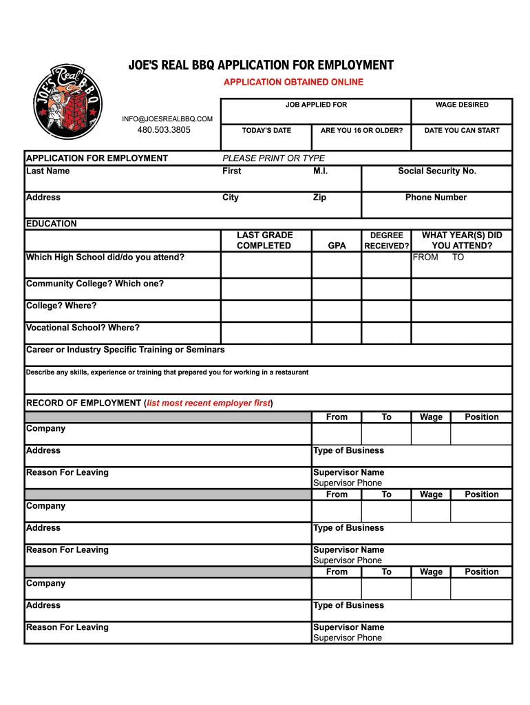 joes real bbq nutrition Preview on Page 1