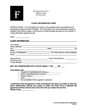 Client Information Form